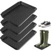 Valyrane 4 Set Vassoio Sgocciolatoio Scarpe, 35 x 27,5 x 3 cm Tappetino Sgocciolatura per Scarpe, Vaschetta in Plastica per Giorni Piovosi e Stagione Nevosa, Adatto come Tappetino per Ciotola Cane
