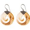 81stgeneration Orecchini Pendenti Donna Argento Sterling 925 Madreperla Maori Koru