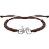 CODEONE Bracciale per bicicletta in nylon intrecciato color argento Acciaio inossidabile color argento | Design sportivo artigianale | Bici da strada | Confezione regalo