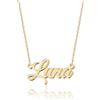 UMAGICBOX Collana con Nome Personalizzato Esclusiva | 14 Stili di Carattere a Scelta | Ciondolo in Acciaio Inox Placato Oro 18K & Argento Sterling Personalizzabile | Idea Regalo Originale per Donna