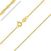 PLANETYS - Catenina Argento Sterling 925 Placcato Oro 18K Modello Singapore Larghezza: 1 mm Lunghezza: 70 cm