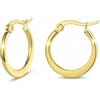 Yumay Orecchini a cerchio in oro giallo 9 kt, per donne e ragazze (20 mm di diametro)
