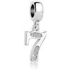 ZakiaHo 0 1 2 3 4 5 6 7 8 9 ciondoli per braccialetti con numeri fortunati compatibili con braccialetti Pandora, Rame, Nessuna pietra preziosa