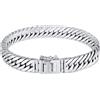 Kuzzoi Buddha 0210560118 - Bracciale da uomo, realizzato a mano, in vero argento sterling 925 massiccio, lucido, con incisione, larghezza 10 mm, peso 43 g