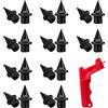 LUTER 20 Pezzi 6,35mm(1/4 Pollice) Tacchetti di Ricambio con Chiave a Punta Ricambio in Acciaio Inossidabile Track Spikes per Scarpe Calcio Sportive Salto in Lungo e Corsa Su Campo (Nero)