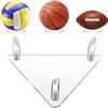 Thinp 1 supporto per palla, supporto per pallone, da calcio, in acrilico, per pallavolo, da calcio, colore: trasparente