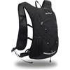 buffup® Zaino leggero da 15L per escursionismo, piccolo per ciclismo, con sacca d'acqua, ideale per speed hiking, MTB, sci e attività outdoor. (Nero)
