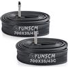 YunSCM 2 camere d'aria per bici 35/43-622 700C 700x35C 700x38C 700x40C 700x43C C4E-40L valvola compatibile con 700x35c/38c/40c/43c Road / MTB camera d'aria