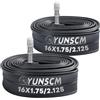 YUNSCM 2 camere d'aria per bici da 40,6 cm, 16 x 1,75/2,125, TR4A, 40 mm, con valvola interna per bicicletta da 40,6 cm, compatibile con 16 x 1,75, 16 x 1,90, 16 x 1,95, 16 x 2,0, 16 x 2,125 Tubi per
