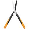 Fiskars Cesoie per siepi, Sistema a Ingranaggi PowerGear X, Rivestimento Antiaderente, Lame in Acciaio di Alta qualità, Lunghezza: 63 cm, HSX92, Argento/Nero/Arancione, 63 x 16.5 x 2.5 cm, 1023631