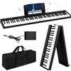 Ovshnrr Pianoforte Digitale 88 Tasti semi-pesati, Pieghevole Digital Piano con Bluetooth e interfaccia MIDI, Semipesata Piano Elettroniche Fullsize per Principianti