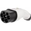 EV + Spina di Ricarica per Auto Elettriche Tipo 2 IEC 62196 a Tipo 2, 5 Metre Spina di Ricarica Auto Elettrica e PHEV, Spina Caricabatterie Auto Elettrico 1-Fase 32A (7,2 kW) Nero