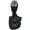 Car Passion Cuffia Leva Cambio Manuale + Pomello + Ghiera Cromata Compatibile con Renault Clio 4 2012-2019 Set Completo Ricambio Auto (5 Marce)