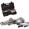 FISHTEC ® Cric elettrico per auto 12V - Acciaio - Solleva fino a 1 500 kg - Fornito con custodia - Collegamento accendisigari - Smontaggio ruote con presa 17 e 23 mm incluso