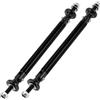 Partuto 2 pezzi 100mm Supporti Asta Divisore Auto Regolabili Anteriore Posteriore Labbro Divisore Asta Tirante Supporto Barre Lega di Alluminio Nero