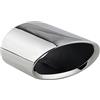 L & P Car Design L&P A300 1 Terminale di Scarico ovale in acciaio inox lucidato a specchio cromato plug and play