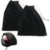 MINZHI 2 Borse Universali per Casco da Moto, 47 x 43 cm, Con Coulisse, per Caschi da Sci, Basket, Colore Nero