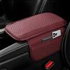 VBGURR Cuscini per braccioli auto con 2 organizer per sedili auto, cuscini universali in pelle per braccioli auto, accessori interni per console centrale auto, per bracciolo auto (rosso)