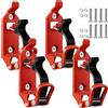 GBKDQQ Confezione da 4 supporti per pale per portapacchi, accessori per tetto con serratura a tensione e morsetti in gomma e metallo per camion, auto e barche, staffe per montaggio a parete resistenti per