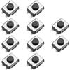 YINETTECH 10 Micro interruttori a 4 Pin per Telecomando Auto, Compatibile con Renault per Chiave a Distanza, Pulsante di Riparazione, 3 mm x 4 mm x 2 mm