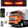 BAKENLON Devil Eyes Light For Cars, 120 * 595mm Occhi LED per Camion, Colorful Eye Lamp Soft Screen for Car Window, Display Flessibile Programmabile per Auto, Camion, Negozi, Design Dinamico Fai-da-Te