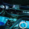 TOPJOWGA 5m Striscia LED per illuminazione interna auto. Luci abitacolo Auto Ambiente Illuminazione Atmosfera (blu ghiaccio)