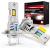 AUXIRACER H7 - Lampadina LED per fari, 32000 lm, 6500 K, 100 W, con ventola, misura 1:1, impermeabile IP68, installazione plug and play, facile installazione, confezione da 2