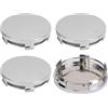 Cryfokt Coprimozzo Centrale per Ruota Auto 4 Pezzi 60 Mm con Anello in Ferro Elegante Coprimozzo per Cerchione Centrale con 5 Clip per Veicolo Universale (Colori elettrolitici)