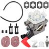 RASHION Carburatore Compatibile con Stihl FS40 FS40C FS50 FS50C FS50R FS56 FS56C FS56R FS56RC FC56 FC56R FS70 FS70C FS70R FS70RC FC70 HT56 HT56C HL56K KM56C KM56RC KN56 KN56RC, C1M-S267A 41441200608