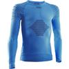 X-Bionic Invent 4.0 Round Neck Long Sleeves, Strato Base Camicia Funzionale Unisex bambini, Teal Blue/Anthracite, 8/9