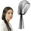 GAZIL Fascia in Rete con Strass e Velo, Turbante a Rete Sparkly con Paillettes per Donna, Accessorio Capelli per Feste e Nightclub - Nero