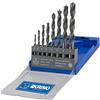 KRINO 5010207 Set 8 Pezzi Punte Legno HSS 3÷10mm, Acciaio