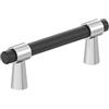 Amerock BP37385FB26 Mergence Cabinet Pull, Nero Opaco/Cromo Lucido