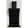 Generic UBAGS60PF - Cappuccio angolare nero da 60 cm con paraschizzi in vetro nero da 60 cm, alto tasso di aspirazione 308 m³/h, 3 velocità della ventola, luci LED ECO, opzioni di ricircolo e ventilazione
