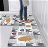 Hoimlm - Set di tappetini da cucina, antiscivolo e lavabili, 2 pezzi di tappeti e zerbini da cucina, set di tappeti da cucina anti-affaticamento per decorazione della casa, ufficio, scrivania per