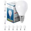 Bratek Lampadine LED E14 7W 600lm, Luce Fredda 6500K, Forma Sfera golf G45, Risparmio Energetico, Alta Luminosità, Accensione Istantanea - Confezione da 10 Pezzi