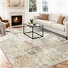 INOVADAY 240x300 cm Tappeto Lavabile in Lavatrice Tappeti Moderno Astratto Marrone/Grigio