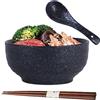 TuYines Ramen Bowl,Ciotola giapponese in ceramica,Set di ciotole ramen,Ramen Bowl con cucchiaio bacchetta,Ciotola ramen in ceramica,Ciotole da zuppa, insalatiere (Style E)