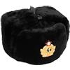CUCUBA RUSSIANSTORE Colbacco Nero in Lana (Misto Polyester) in Dotazione alla Marina Militare Russa Originale Soviet Ushanka Taglia Disponibile -M