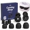 Counting Sheep Tappi auricolari - Quiet Edition | Silicone ultra confortevole antirumore per sonno, focus profondo, studio & viaggio | 21/31 dB SNR | Lavabili & riutilizzabili (Nero Eclipse)