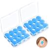 DALAETUS 12 Paia Silicone Tappi Orecchie per Dormire, Cancellazione del Rumore 32 dB, Tappi Orecchie Riutilizzabili, Blu