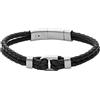 Fossil Bracciale Da Uomo Heritage, Lunghezza Interna: 180~195 mm Bracciale In Acciaio Inossidabile Argento, JF04202040