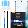 Elephantstory Batteria per Samsung Galaxy S21 Ultra SM-G998, 5000mAh Alta Capacità Batteria ai Polimeri di Litio Codice EB-BG998ABY, con Kit di Strumenti di Riparazione