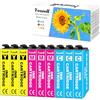 Yowell 9x Compatibili 604XL Cartucce Colori Compatibili con EPson 604XL Ciano Mangenta Giallo per Expression Home XP-3200 XP-3205 XP-4200 XP-4205 XP-2200 XP-2205, Workforce WF-2910 WF-2930 WF-2950