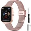 Issinlky Cinturino per Amazfit GTS 3, 20mm acciaio inossidabile metallo Cinturino per Amazfit Bip 3, Bip 3 Pro, Amazfit Bip, Bip U Pro, Amazfit GTR 42mm, GTS 2 Mini, GTS, GTS 2, GTS 3, GTS 4, 4 Mini