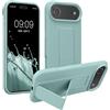 kwmobile 1x Custodia Compatibile con Apple iPhone Air - Cover Supporto Dita - Back Case per Smartphone - Protezione Gommata Menta