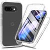 XINNI Cover per Google Pixel 9a, Protezione Schermo Integrata 360 Gradi Antiurto Custodia, Rugged Doppia Faccia Bumper Trasparente Full Guscio Fronte Retro Case, Cristallo