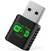 Zescyha Chiavetta WiFi per PC, USB WiFi 6 AX900, Adattatore Wi-Fi USB Dual Band 5GHz 2.4GHz, Velocità fino a 900 Mbps, Chiavetta Internet con Tecnologia MU-MIMO e Crittografia WPA3, Supporta Windows 7/10/11