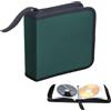 SZKKQKJ Borsa per CD, custodia per CD, custodie per CD, verde, custodia per dischi CD DVD per 40 dischi, custodia per CD per auto e casa