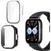 NEWZEROL 2 Pezzi Cover Compatibili per Xiaomi Redmi Watch 5 Lite | [AntiGraffio] Vetro Temperato Integrato Cover per PC, HD Anti Graffio Protezione Totale Custodia - Nero/Trasparente